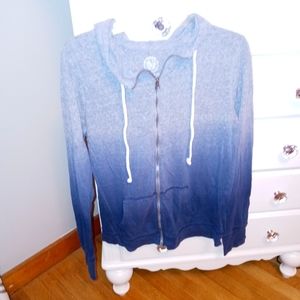 SO thin zip up hoodie L